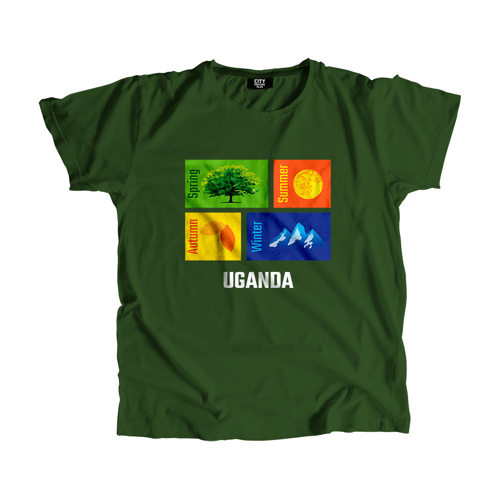 UGANDA Seasons Unisex T-Shirt (Olive Green)