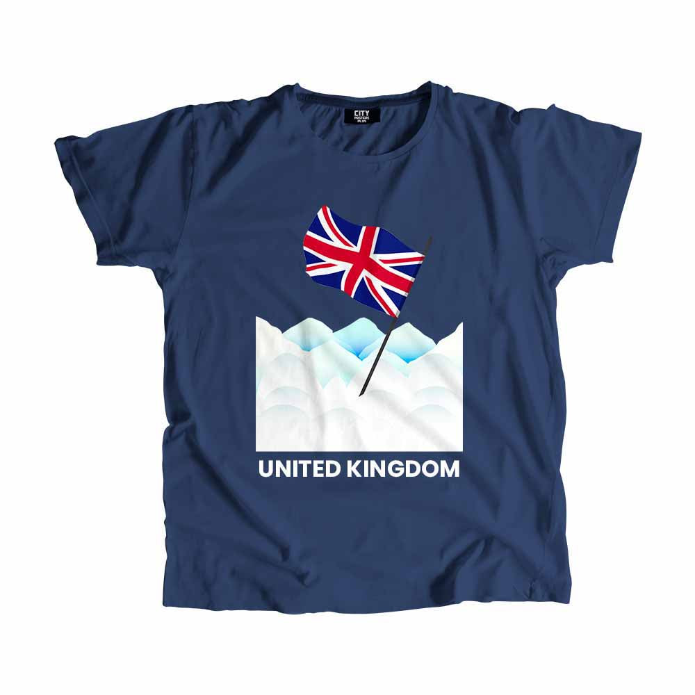 United Kingdom Flag Snow T-Shirt