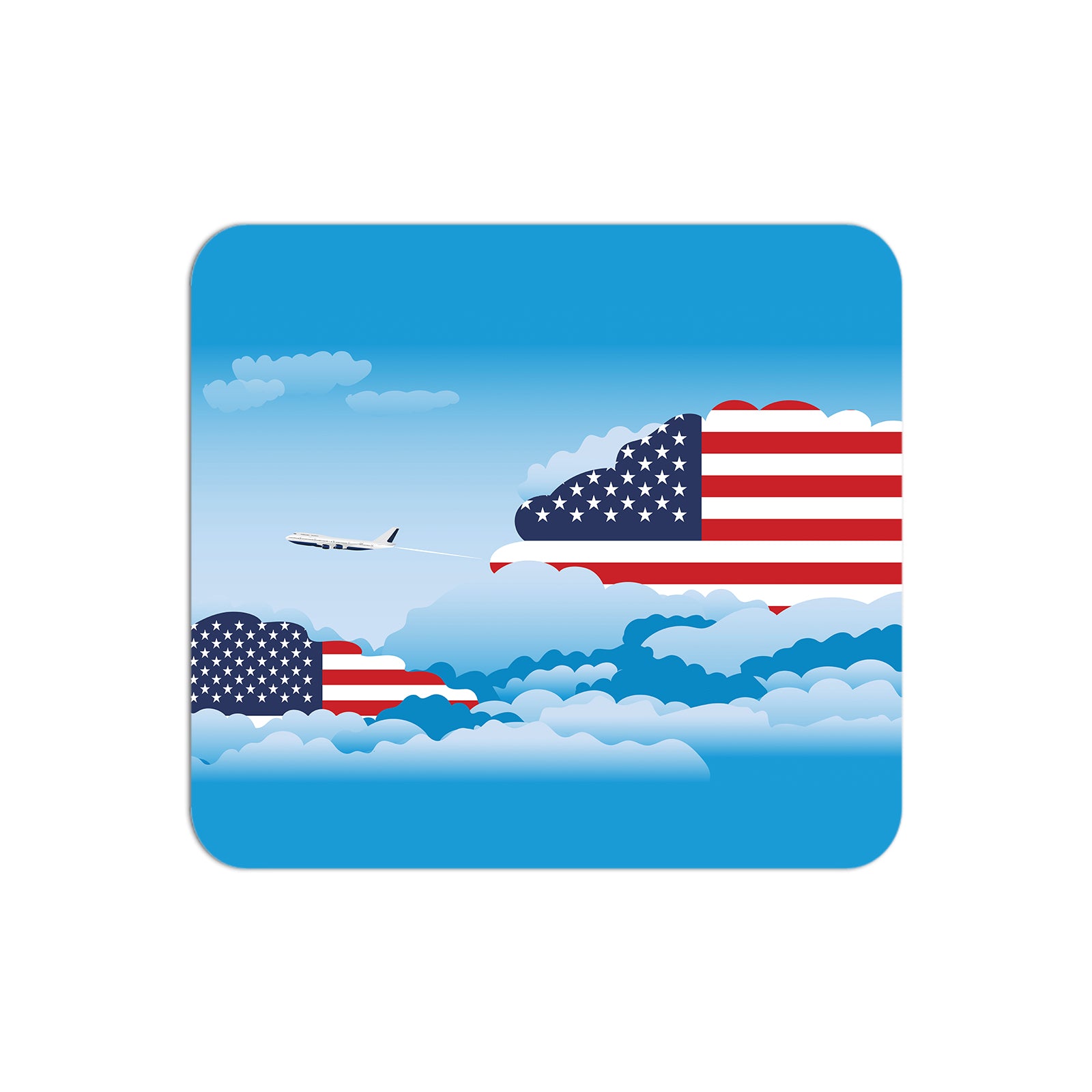 USA Day Clouds Mouse pad 