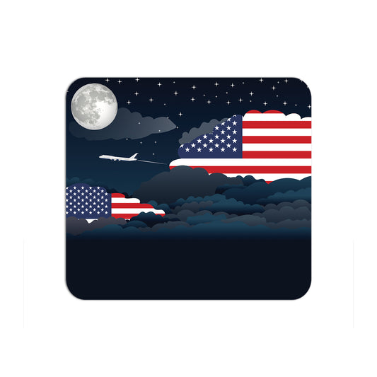 USA Night Clouds Mouse pad 