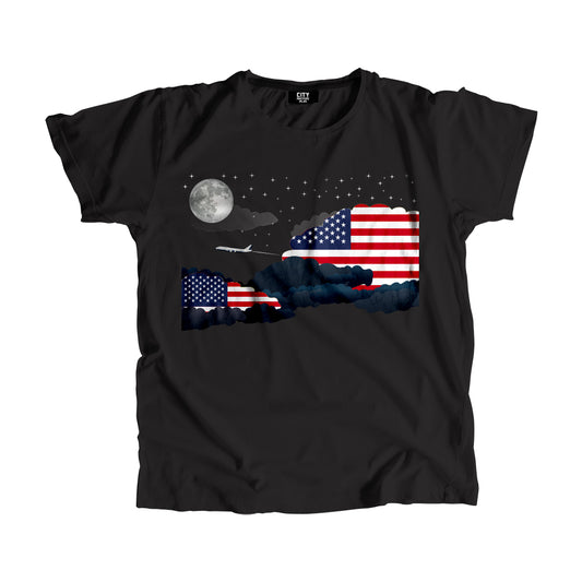 United States Night Clouds Unisex T-Shirt