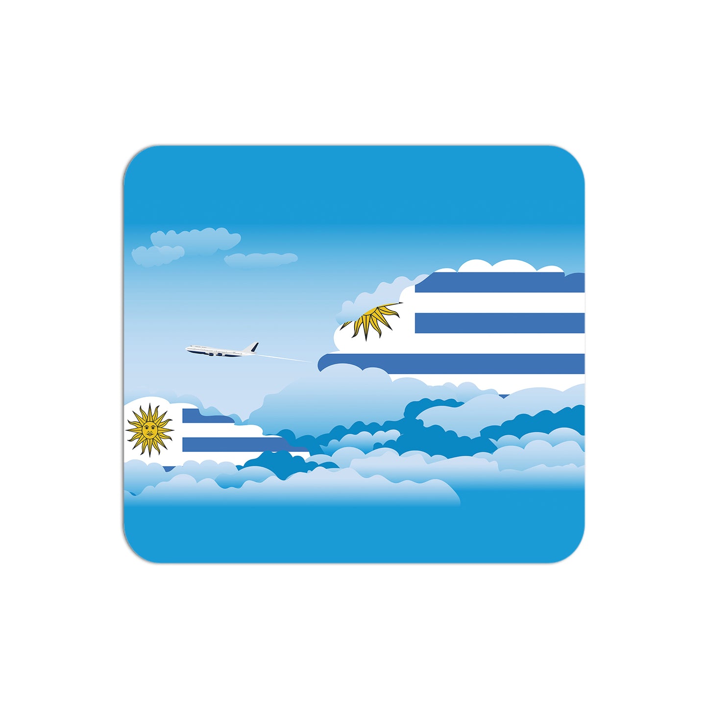 Uruguay Day Clouds Mouse pad 