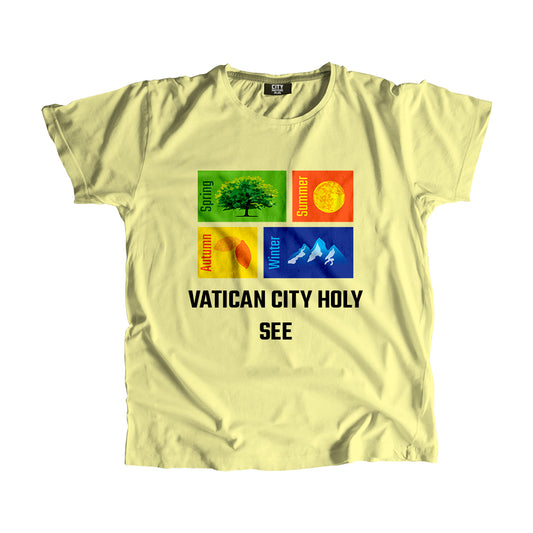 VATICAN CITY HOLY SEE Seasons Unisex T-Shirt (Butter Yellow)