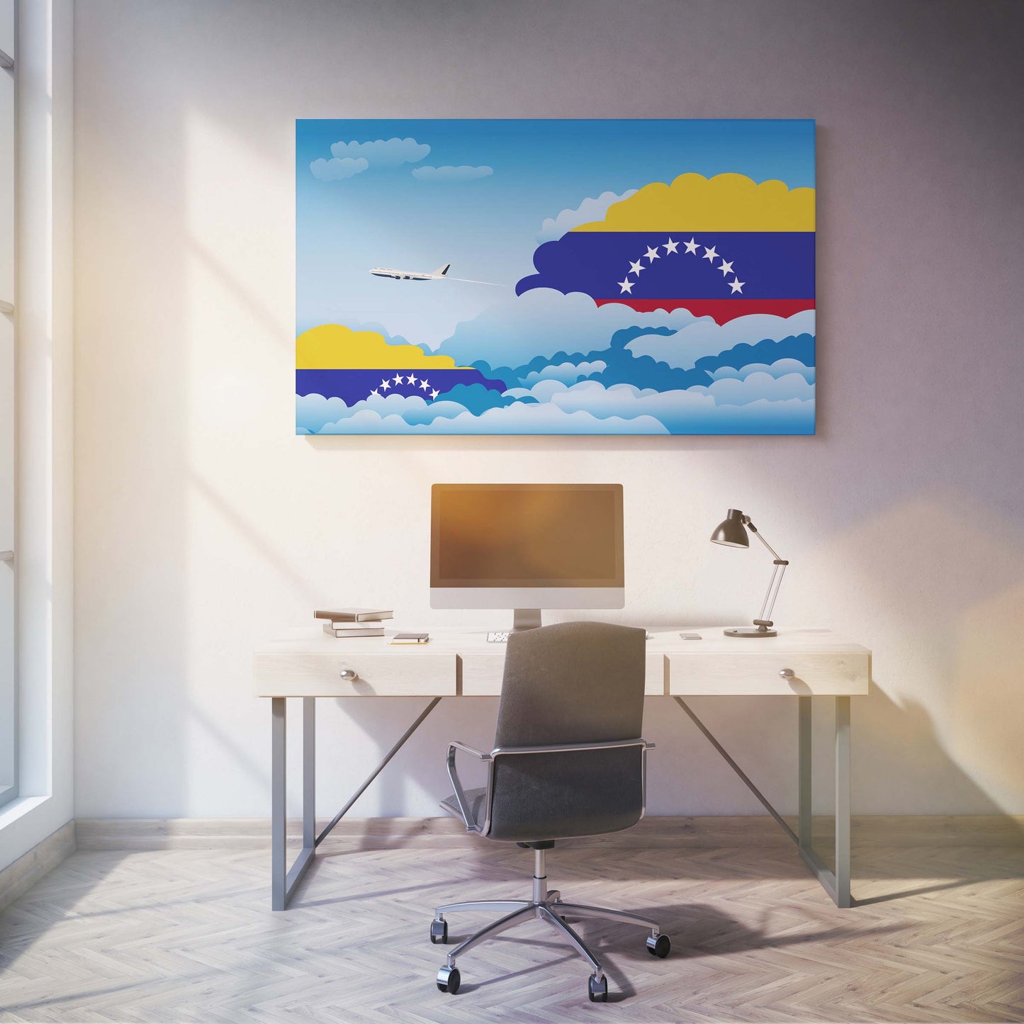 Venezuela Day Clouds Canvas Print Framed