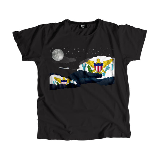 Virgin Islands - US Night Clouds Unisex T-Shirt