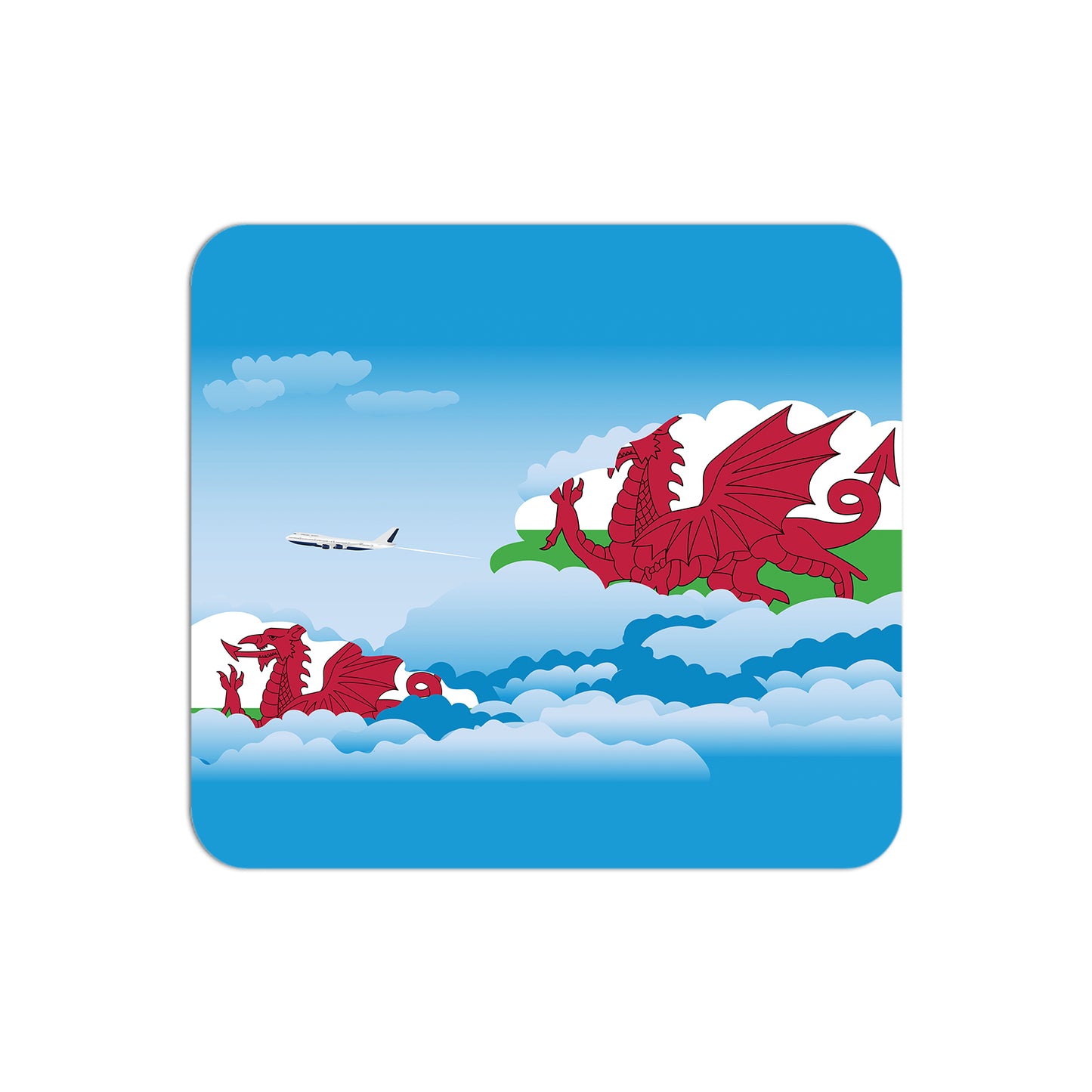 Wales Day Clouds Mouse pad 