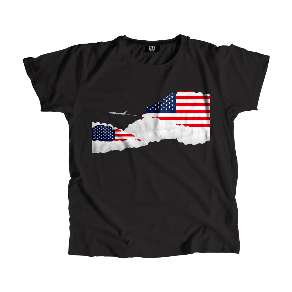 United States Day Clouds Unisex T-Shirt